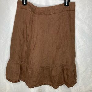 Maeve linen ruffle skirt